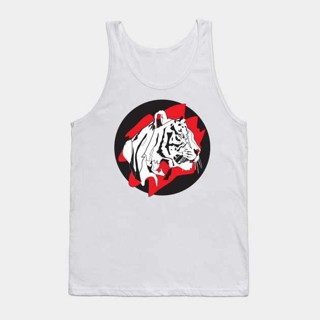 White Tiger Tank Top by LizzyM